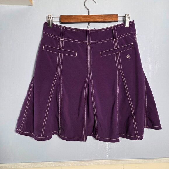 Athleta Whatever Size 4P Deep Purple Pleated Summer Casual Skort - Picture 5 of 11